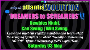 Swingers Club Stoke Fetish Club Stoke Greedy Girls Club Stoke BDSM Events Hot Wives Hotwives at atlantisEVOLUTION Stoke Staffordshire Midlands ST63AP 07971185999