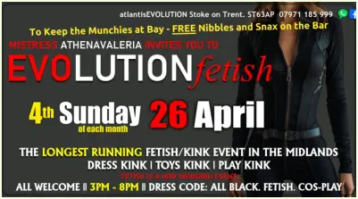 Swingers Club Stoke Fetish Club Stoke Greedy Girls Club Stoke BDSM Events Hot Wives Hotwives at atlantisEVOLUTION Stoke Staffordshire Midlands ST63AP 07971185999