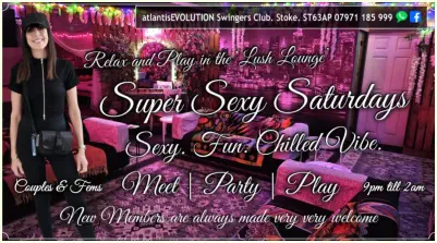 Swingers Club Stoke Fetish Club Stoke Greedy Girls Club Stoke BDSM Events Hot Wives Hotwives at atlantisEVOLUTION Stoke Staffordshire Midlands ST63AP 07971185999