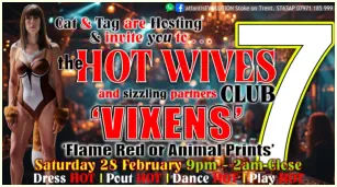 Swingers Club Stoke Fetish Club Stoke Greedy Girls Club Stoke BDSM Events Hot Wives Hotwives at atlantisEVOLUTION Stoke Staffordshire Midlands ST63AP 07971185999