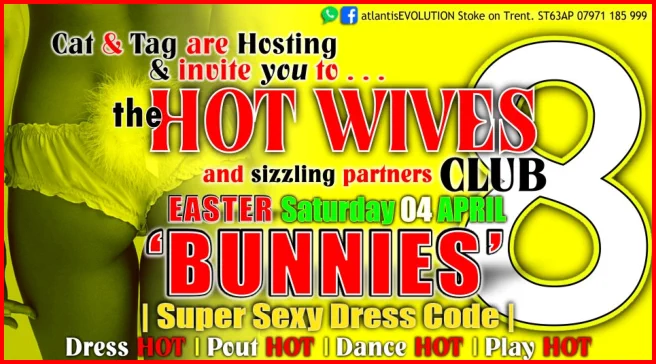 Swingers Club Stoke Fetish Club Stoke Greedy Girls Club Stoke BDSM Events Hot Wives Hotwives at atlantisEVOLUTION Stoke Staffordshire Midlands ST63AP 07971185999