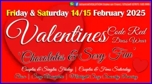 atlantiEVOLUTION Swingers Club.  ST63AP  Valentines Flyer